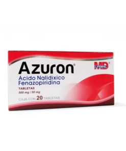 Azuron Ácido nalidíxico 500 mg Fenazopiridina 50 mg con 20 tabletas