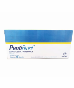 Amoxicilina Ambroxol Cápsulas(500 mg/30 mg) caja con 12 Cápsulas