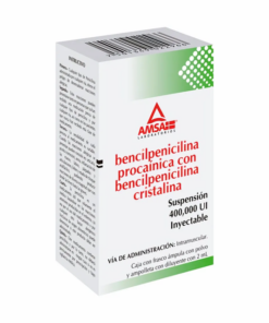 Penipot Suspensión Inyectable Bencilpenicilina Procaínica/Bencilpenicilina Cristalina 400 000 ui/2mL 1 Ámpula.