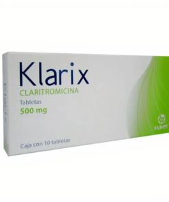 Klarix Claritromicina 500 mg 10 tabletas.