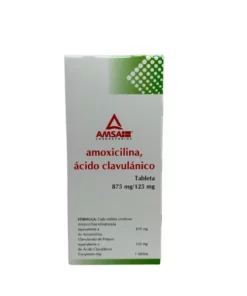 Amoxicilina/Clavulanico 875/125 mg 10 Tabletas.