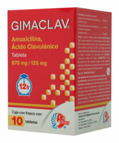 Clav Gima Amoxicilina/Clavulanico 875/125 mg 10 Tabletas.