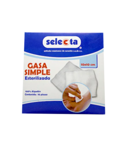 Gasa Simple 10 x 10 cm con 10 sobres.