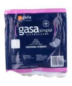 Gasa Simple Esterilizada 10x10 cm 10 sobres.