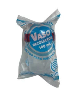 Vaso Copro Esteril de plastico tapa de rosca 100 mL pieza.