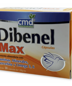 Dibenel Max Vitaminas/Minerales/Omega 3/DHA/Epa Multivitamínico en 30 Cápsulas.