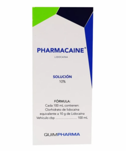 Pharmacaine Anestésico Local (10 %) Lidocaina solución en spray 115mL.