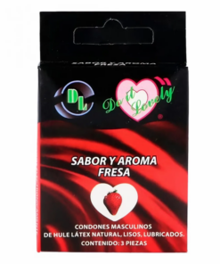 Do it Lovely Condones Sabor Fresa 3 piezas.