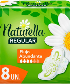 Naturella Toallas Femeninas Flujo Moderado Manzanilla 8 piezas.
