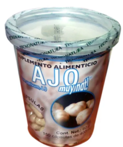Ajo 400 mg con 150 cápsulas.