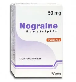 Sumatriptán 50 mg Nograine 2 Tabletas.