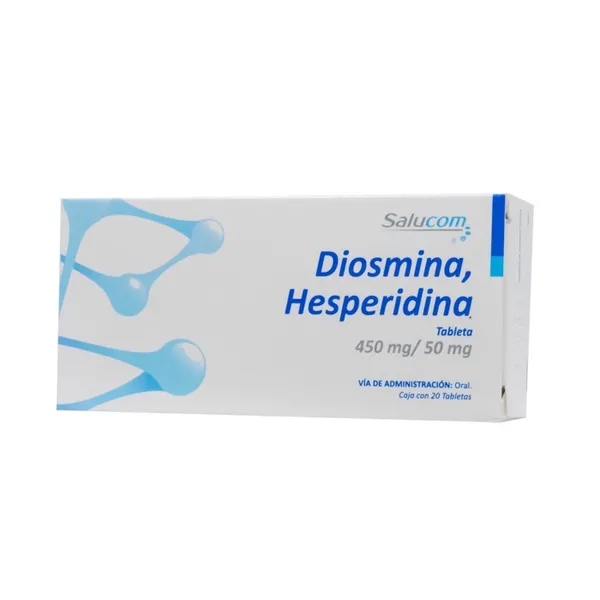 R10360182594 Diosmina Hesperidina 450/50 mg Salucom 20 tabletas
