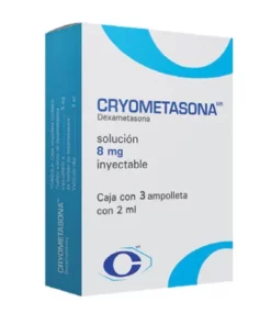 Cryometasona Dexametasona 8 mg solución inyectable 3 Ámpula 2 mL.