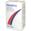 Nistatina 2 400 000 UI suspensión oral 24 mL caja con polvo y gotero.