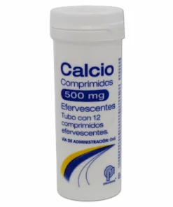 Calcio Comprimidos Efervescentes Calcio (500 mg). Frasco con 12 comprimidos.