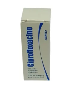 Ciprofloxacino 3mg solución óftalmica 5 mL