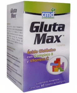 Glutamax Ácido Glutamico,Complejo B,Oemga 3,Tirosina,Metionina 60 tabletas.
