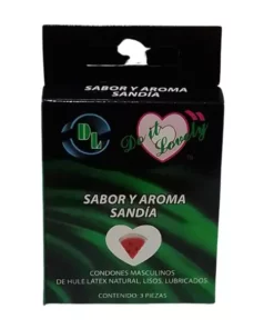 Preservativo Sabor Sandia 3 piezas.