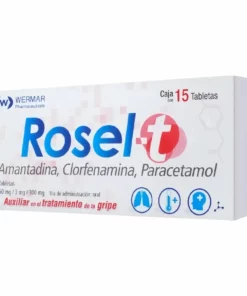 Amantadina (50 mg) / Clorfenamina (3 mg) / Paracetamol (300 mg) 15 tabletas.