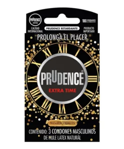 Prudence Aprueba Lubricados Con Retardante Extra Time 3 piezas.