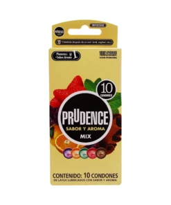 Prudence Condones Sabor y Aroma Mix 10 piezas.