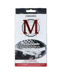 Condones M Condón Texturizado Sensación Intensa 3 piezas.