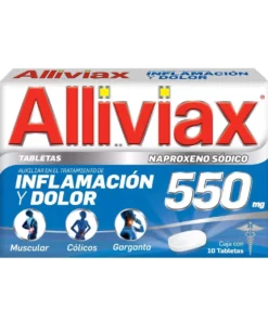 Alliviax Naproxeno Sódico (550 mg) 10 tabletas.