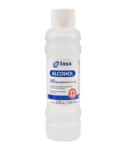 Alcohol Desnaturalizado Líquido Lasa 65.5° - 71.5° solución 120mL.